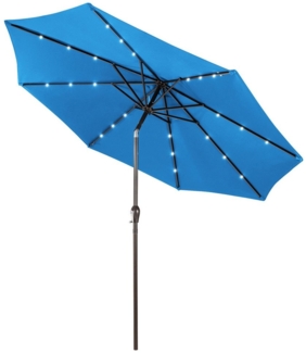 COSTWAY Sonnenschirm φ300 cm Gartenschirm, mit Solar LED Beleuchtung