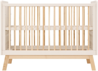 Bopita Lines Babybett- 60 x 120 cm - Dune / Natur - Material: MDF / Buche - Babypark. de