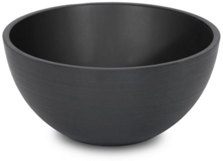 Spetebo Pflanzschale Pflanzschale aus EcoStone rund schwarz - Ø 35 cm (Stück, 1 St, Blumentopf), Blumenkübel aus recyceltem Material