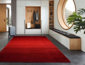 my home Wollteppich Violetta, rechteckig, Höhe: 14 mm, reine Wolle, handgewebt, weiche Haptik