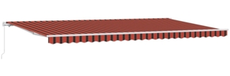 vidaXL Einziehbare Markise Orange und Braun 600 x 350 cm 3331701