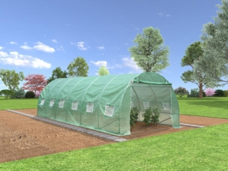 Vente-unique - Foliengewächshaus Folientunnel - 24 m² - 800 x 300 x 200 cm - Stahl - IPOMEA