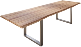 Esstisch Baumkante massiv Buche wildbuche 280x100 silber Roman 526733