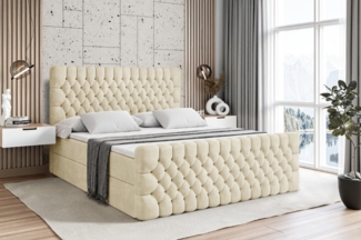 ALTDECOR Boxbett SERENE-Z (Multipocket-Matratze H4, H3 Matratze Bonellfederung, Topper, Kopfteil), Doppelbett mit Fußteil