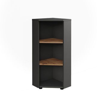 Eckmidischrank Irma Anthrazit/Artisan 33 x 81 cm 3 Ablagefächer Vicco