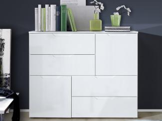 Kommode Anrichte Sideboard weiß Hochglanz 115cm