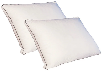 Vente-unique - Kopfkissen atmungsaktiv 2er-Set - 700 gr - 50 x 70 cm - Baumwollperkal - Weiß - AUXENCE