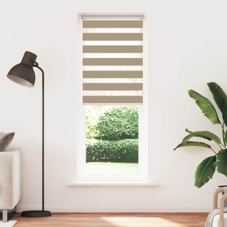 vidaXL Zebrarollo Sandbraun 85x230 cm Stoffbreite 80,9 cm Polyester 4014596