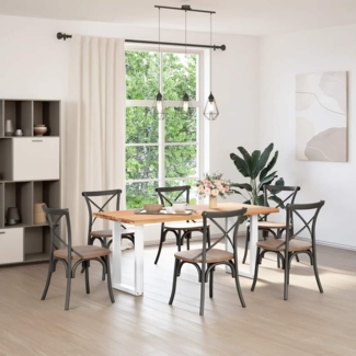 vidaXL Esstischbeine U-Form 2 Stk. Weiß 50x(72-73) cm Stahl 4013177