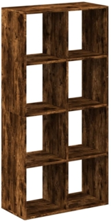 vidaXL Raumteiler-Bücherregal Räuchereiche 69,5x29x137,5 cm 858025