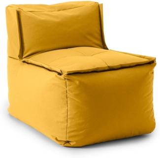 Lumaland Sitzsack-Sofa, Polyester, Senfgelb, Mittelteil (54x81x70 cm)