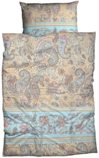 CASATEX Bettwäsche Blissa Türkis Satin, Satin, 2 teilig, Indisch, Orientalisch, Ornamente