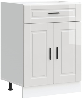 vidaXL Küchenunterschrank Porto Hochglanz-Weiß Holzwerkstoff 853969