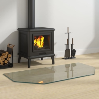 vidaXL Kaminofen Glasplatte Sechseck 100x50 cm 324141