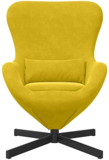 vidaXL Eiersessel Gelb 63 x 73 x 90 cm Samt 42002763