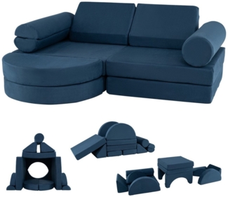COSTWAY Kindersofa, 13 Teile, Modulares Spielsofa für Kinder, Schaumstoff