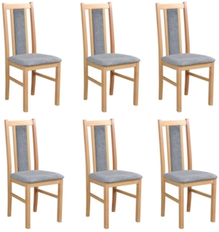 MOEBLO Stuhl BESO 14 (Polsterstühle, Holzstühle, Esszimmerstühle, Massivholz, 6 St), (BxHxT):43x97x40cm