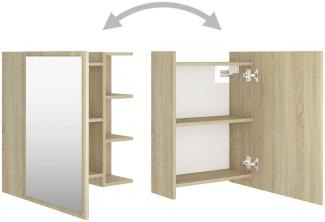 vidaXL Bad-Spiegelschrank Sonoma-Eiche 62,5x20,5x64 cm Holzwerkstoff 803311