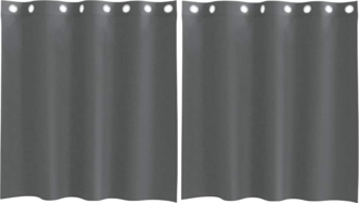 vidaXL Voile Vorhänge mit Ösen 2 Stk. Dunkelgrau 140x140 cm 4102077