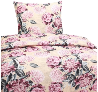 JACK Bettwäsche 135x200cm Sommerliebe Blumen, Renforcé, 2 teilig, Blumendesign in Gelb/Rosa