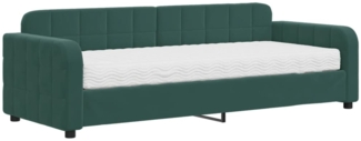 vidaXL Tagesbett mit Matratze Dunkelgrün 80x200 cm Samt 3196900