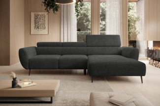 WERK2 Ecksofa Alisson, mit elektrischer Sitztiefenverstellung, L-Form, Breite 277 cm, Alisson – flexibler Komfort mit modernem Design und smarten Details.