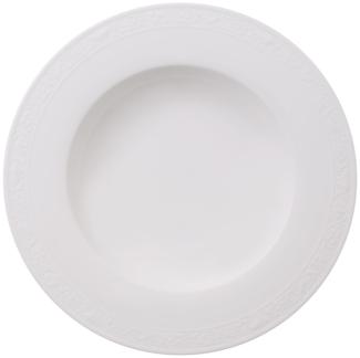 Villeroy & Boch Vorteilset 6 Stück White Pearl Suppenteller Premium Bone Porcelain weiß 1043892700