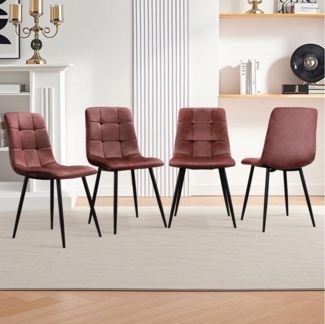 HOMELUX 4-Fußstuhl Esszimmerstühle Küchenstuhl 4er Set Essstühle mit Rückenlehne (Set, 4 St), Kann für private oder gewerbliche Zwecke genutzt werden, bis 110 kg
