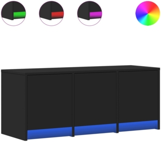 vidaXL TV-Schrank LED Schwarz 97x34x40 cm Holzwerkstoff 852237