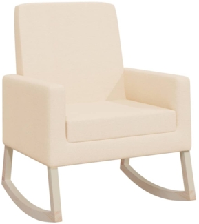 vidaXL Schaukelstuhl Creme Stoff 329424