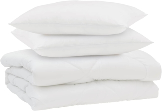 vidaXL Sommerdecke mit Kissen 3 pcs Weiß Mikrofaser 3377293