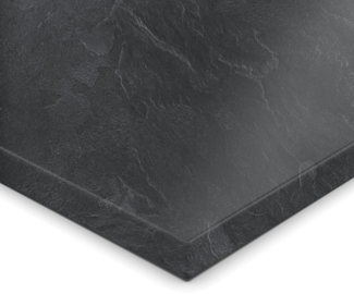 Dekor Spanplatte 19mm Tischplatte Schiefer D2813 mit ABS Kante Umleimer - Größe 90 x 180 cm - Höhe 1,9 cm - Farbe Schiefer