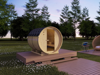 Vente-unique - Gartensauna 6 Personen - 185 x 220 x 190 cm - ISOKYRO