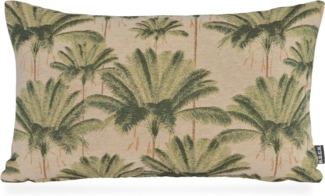 H.O.C.K. Dekokissen Palm Tree, Sofakissen inkl. Füllung, 50x30cm, Dekokissen Palmen, Palmekissen grün