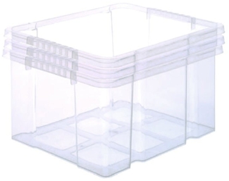 BigDean 3x Stabile Kunststoffbox Eurobox (Dreh Stapelbar) 44x35x24cm passt in Kastenregale