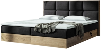 Mirjan24 Boxspringbett Marinez, Dunkelgrau 140x200 cm