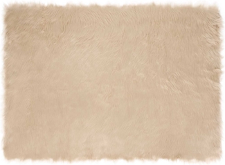 vidaXL Kunstschaffell Teppich Tafalla Beige 120 x 170 cm Polyester 42021482