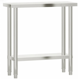 vidaXL Küchen-Arbeitstisch 82,5x30x85 cm Edelstahl 376451