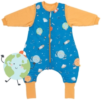 Schlummersack Kinderschlafsack Schlafsack mit Füßen und umklappbaren Bündchen, 2.5 Tog OEKO-TEX