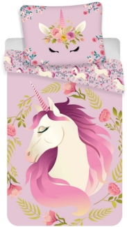 Baumwoll-Bettwäsche 140x200 cm Deckenbezug + 70x90 cm Kissenbezug mit Reißverschluss