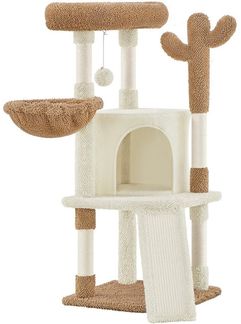 Yaheetech Kratzbaum 106,5 cm (H), Stabiler Katzenbaum Kletterbaum Katzenmöbel für kleine/mittlere Katzen