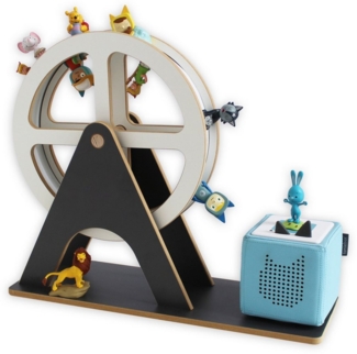 Holzura Kinderregal Tonie Regal Riesenrad mit magnetischem Rahmen für Toniefiguren