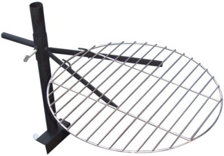 Lex Grillrost höhenverstellbar, schwenkbar, Edelstahl silber, Ø 40cm