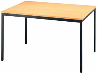 Besprechungstisch VS12 120x80cm Buche 4-Fuß Gestellfarbe: Schwarz