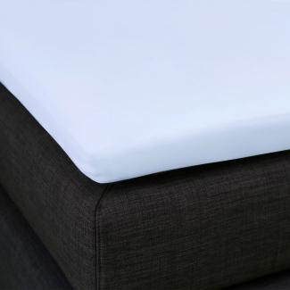 Formesse Split-Topper Spannbetttuch La Piccola Duo 2|200x200 cm| himmelblau