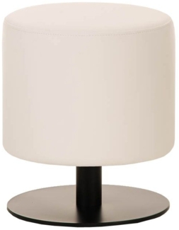 Sitzhocker - Max 2 - Hocker Rundhocker Kunstleder Weiss 38x38 cm
