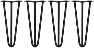 4 x 30.5cm Hairpin Tischbeine 3 Streben - 12mm -