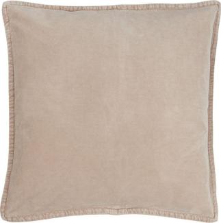 Laursen - Kissenbezug Hell- Natur- Grau 52x52cm Samt Velour 6230-44 Kissenhülle