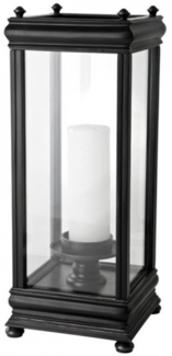 Casa Padrino Luxus Windlicht / Kerzenleuchter Anthrazit 21x21 x H. 52 cm - Luxus Kerzenleuchter