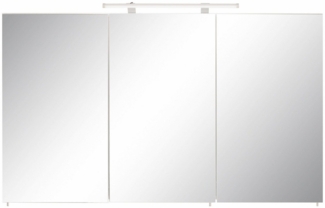 Schildmeyer Spiegelschrank 132253, Melaminharzbeschichtete Spanplatte, weiß, 120 x 16 x 75 cm